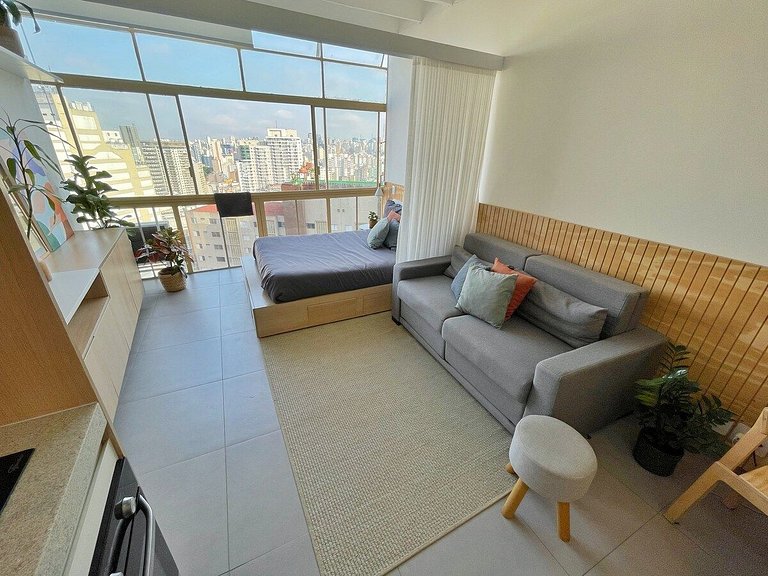 Studio design com vista no Copan -