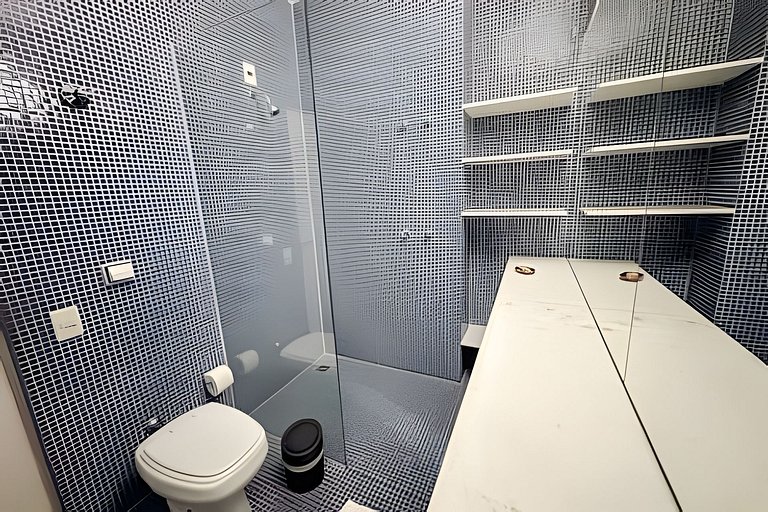 Espaçoso 2 dormitórios, estilo industrial no Copan