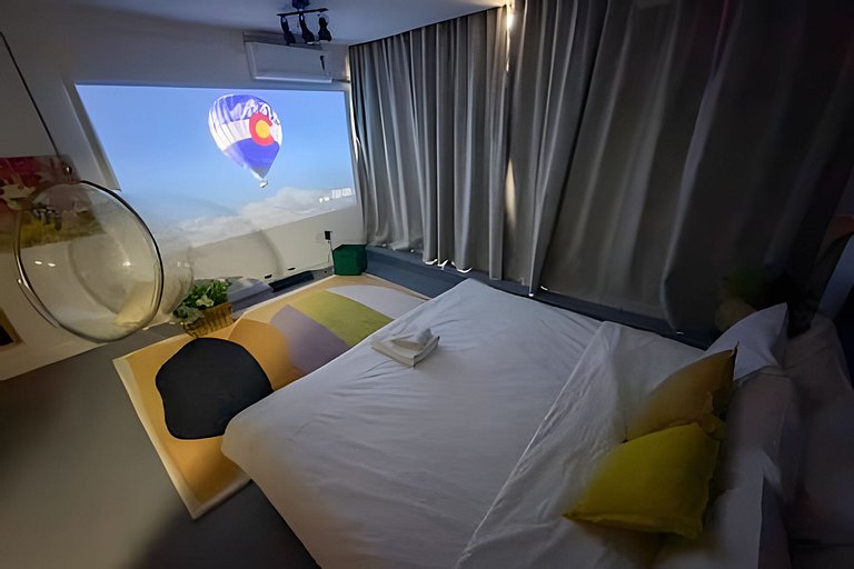 30° andar com vista pro vale e telão - No Edifício Mirante d