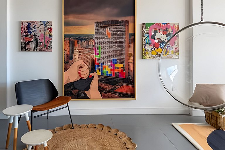 30° andar com vista pro vale e telão